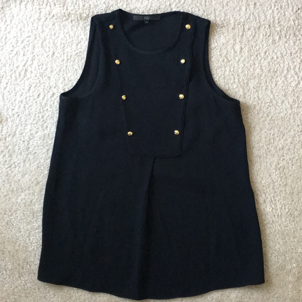 Black Sleeveless Tibi Top
